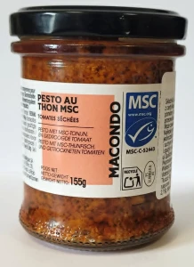 Pesto czerwone z tuńczykiem suszonymi pomidorami  i oliwą z oliwek 155g MSC