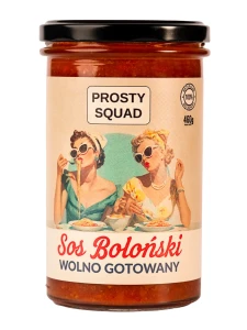 Sos Boloński wolno gotowany w słoiku 460g Prosty Squad