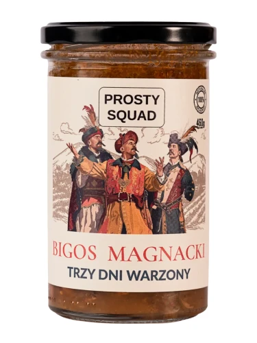 Bigos Magnacki trzy dni warzony w słoiku 460g Prosty Squad