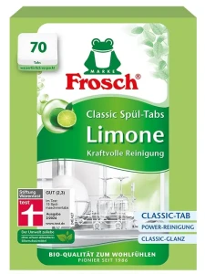Tabletki do zmywarki limonkowe Frosch na bazie sody 70 sztuk 1050g