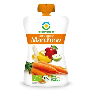 BIO Mus 200g Jabłko Banan Marchew bezglutenowy bez dodatku cukru