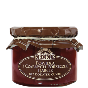 Powidła z czarnych porzeczek i jabłek bez dodatku cukru  310 g  KROKUS