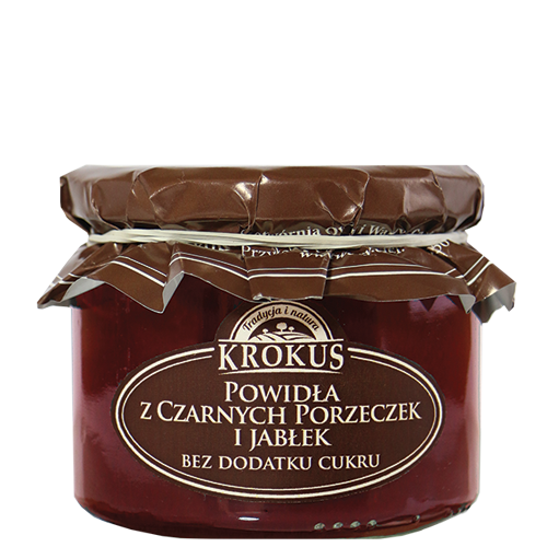 Powidła z czarnych porzeczek i jabłek bez dodatku cukru  310 g  KROKUS