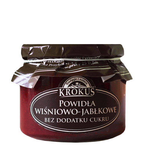 Powidła wiśniowo - jabłkowe bez dodatku cukru 310 g  KROKUS