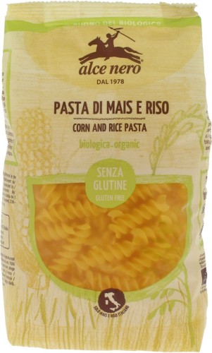 Makaron kukurydziano-ryżowy FUSILLI bezglutenowy BIO 250 g Alce Nero